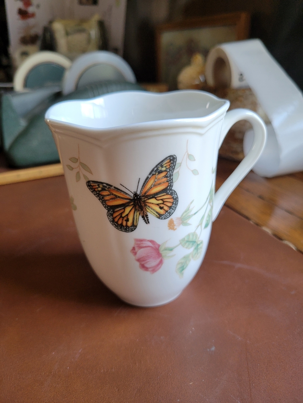 Vintage Lenox Butterfly Meadow Mug Cup #4137